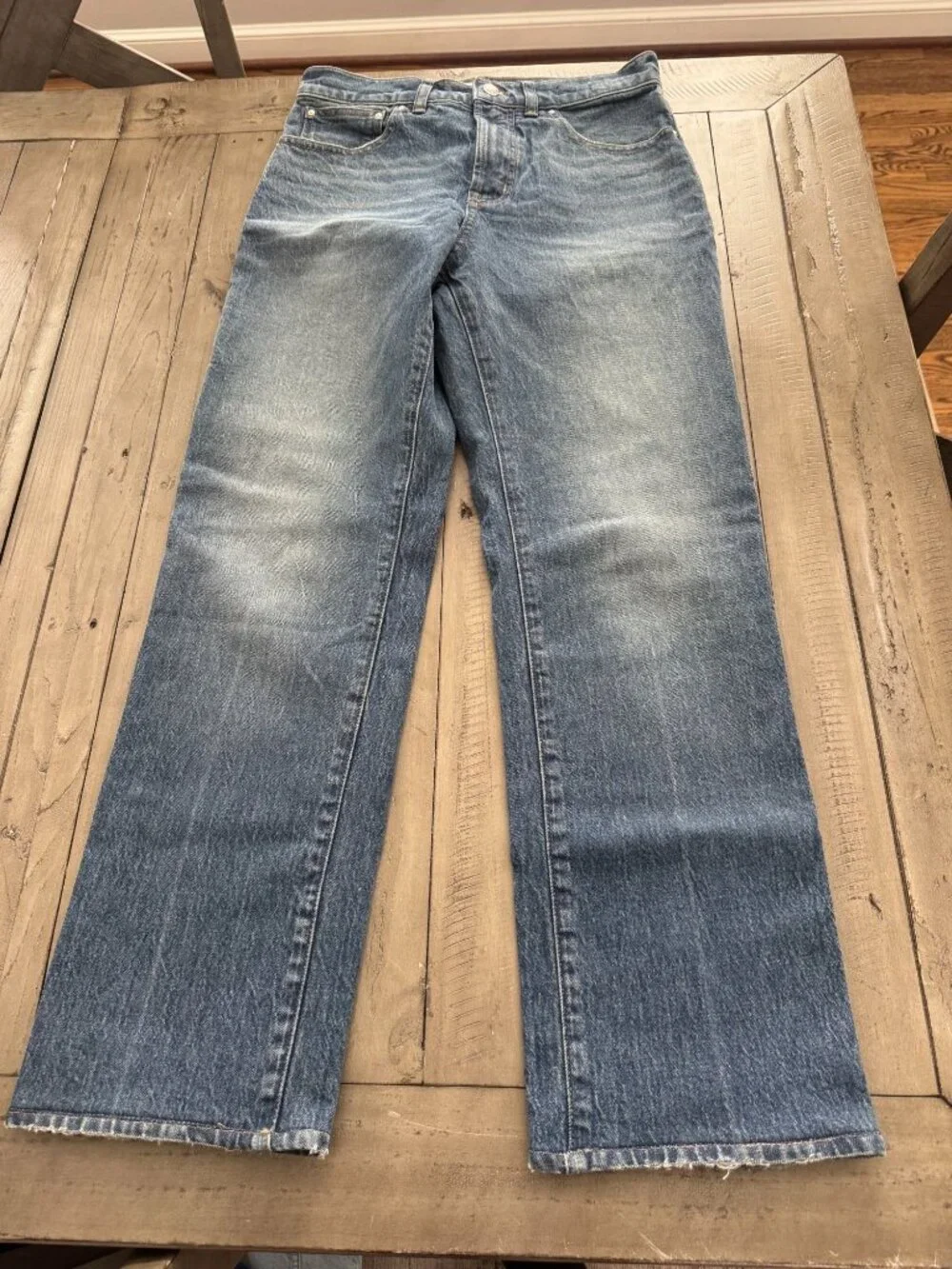MADEWELL The Longline Straight Jean Greendale Wash Size 27